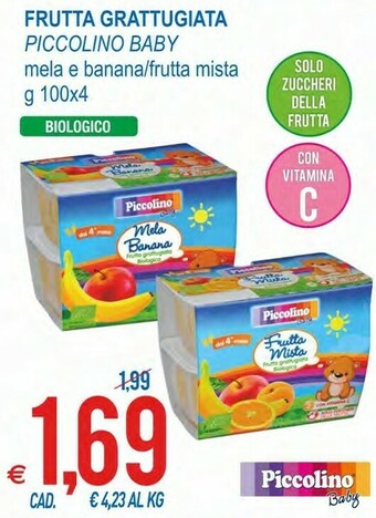 MD Discount Piccolino Frutta Grattugiata Mela E Banana 400 G offerta