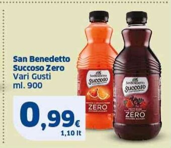 Sigma San Benedetto Succoso Zero Vari Gusti ml. 900 offerta