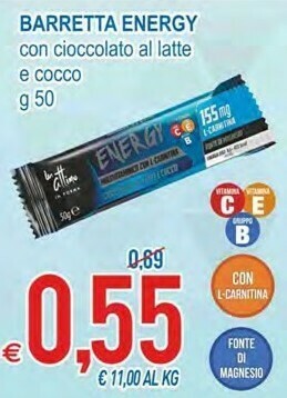 MD Discount Un Attimo In Forma Barretta Energy Con Cioccolato Al Latte offerta