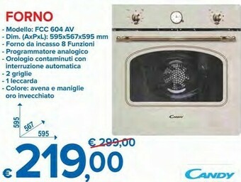 MD Discount Candy Forno FCC 604 AV offerta