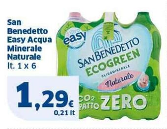 Sigma San Benedetto Easy Acqua Minerale Naturale It. 1 x 6 offerta