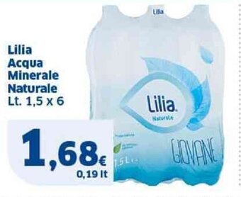 Sigma Lilia Acqua Minerale Naturale Lt. 1,5 x 6 offerta