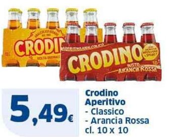 Sigma Crodino Aperitivo - Classico - Arancia Rossa cl. 10 x 10 offerta