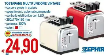 MD Discount Zephir Tostapane Multifunzione Vintage offerta