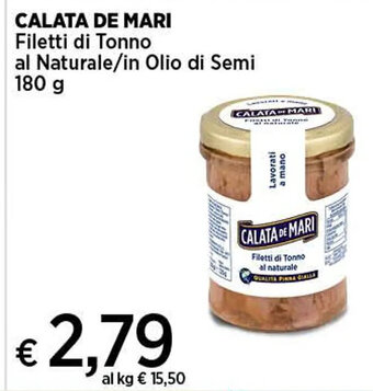Crai CALATA DE MARI Filetti di Tonno al Naturale/in Olio di Semi 180 g offerta