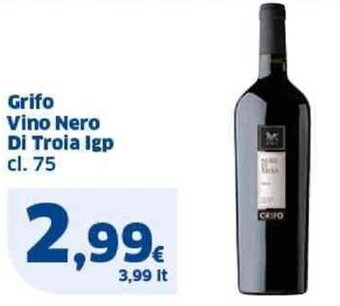 Sigma Grifo Vino Nero Di Troia Igp cl. 75 offerta