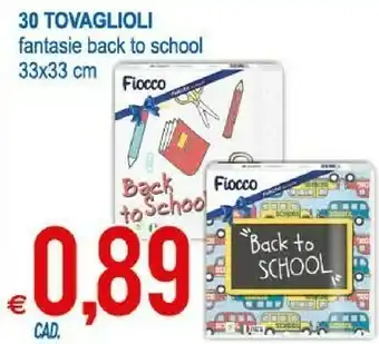 MD Discount Fantasie Back To School 30 Tovaglioli offerta
