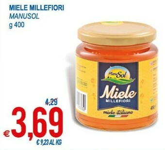 MD Discount ManuSol Miele Millefiori 400 G(ml) offerta