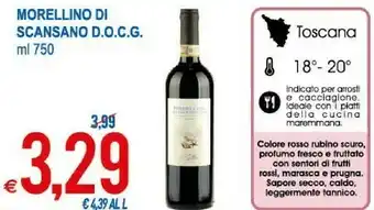 MD Discount Cantina morellino di scansano Morellino Di Scansano 750 G(ml) offerta