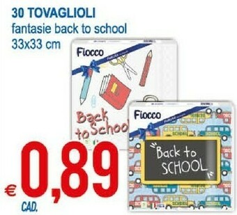 MD Discount Fantasie Back To School 30 Tovaglioli offerta