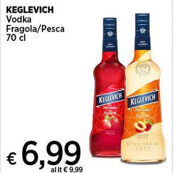Crai KEGLEVICH Vodka Fragola/Pesca 70 cl offerta
