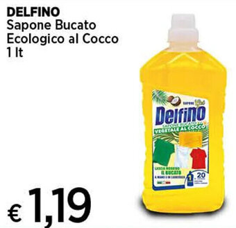 Crai DELFINO Sapone Bucato Ecologico al Cocco 1 Lt offerta