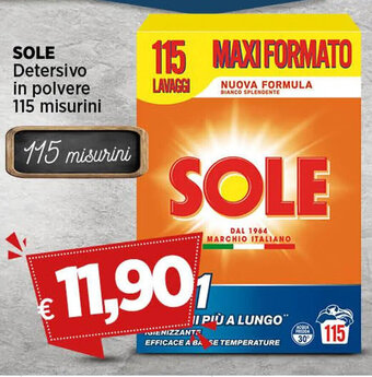 Crai SOLE Detersivo in polvere 115 misurini offerta