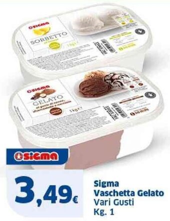 Sigma Sigma Vaschetta Gelato Vari Gusti Kg. 1 offerta