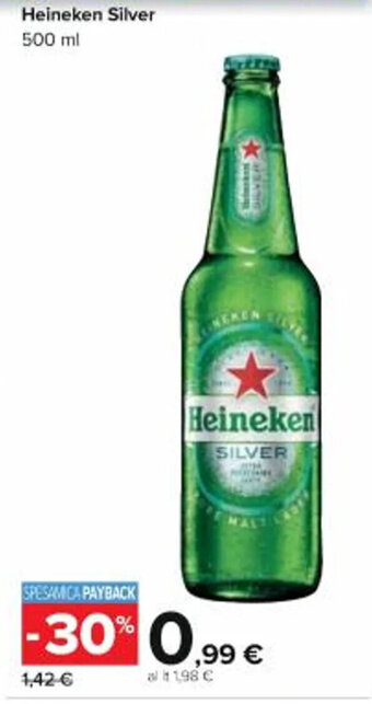Carrefour Iper Heineken Silver 500 ml offerta