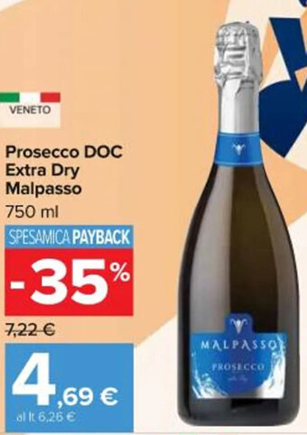 Carrefour Iper Prosecco DOC Extra Dry Malpasso 750 ml offerta