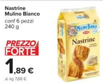 Carrefour Iper Nastrine Mulino Bianco conf 6 pezzi 240 g offerta