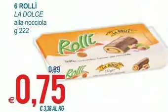 MD Discount La Dolce 6 Rolli Alla Nocciola offerta