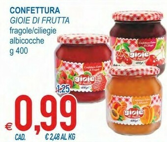 MD Discount Gioie di frutta Confettura Fragole / Ciliegie / Albicocche offerta