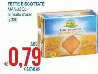 MD Discount ManuSol Fette Biscottate Al Malto D'Orzo 320 G(ml) offerta