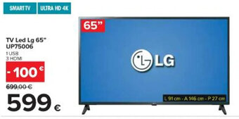 TV Led Lg 65" UP75006