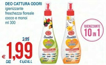 MD Discount Deo Cattura Odori Igienizzante Freschezza Floreale Cocco E Monoi offerta