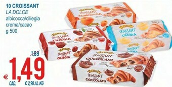 MD Discount La Dolce 10 Croissant Albicocca / Ciliegia / Crema / Cacao offerta
