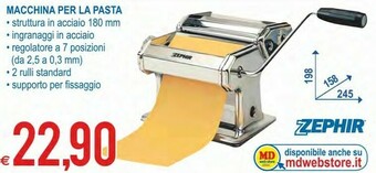 MD Discount Zephir Macchina Per La Pasta offerta