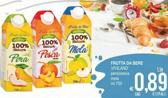 MD Discount Viviland Frutta Da Bere 100% Natura Mela 750 G(ml) offerta