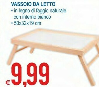MD Discount Vassoio Da Letto In Legno Di Faggio Naturale offerta