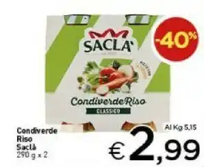 Crai Saclà Condiverde Riso 580 G(ml) offerta