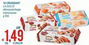 MD Discount La Dolce 10 Croissant Albicocca / Ciliegia / Crema / Cacao offerta