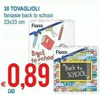 MD Discount Fiocco 30 Tovaglioli Fantasie Back To School offerta