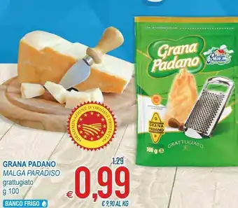 MD Discount Malga Paradiso Grana Padano Grattugiato 100 G offerta