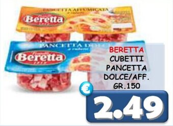 MercADone BERETTA CUBETTI PANCETTA DOLCE/AFF. GR.150 offerta