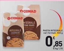 Spazio Conad Conad pasta integrale offerta