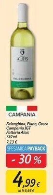 Carrefour Market Fattoria alois falanghina offerta