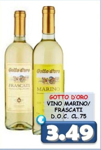 MercADone GOTTO D'ORO VINO MARINO/ FRASCATI D.O.C. CL.75 offerta