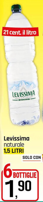 Famila Superstore Levissima naturale 1,5 LITRI offerta