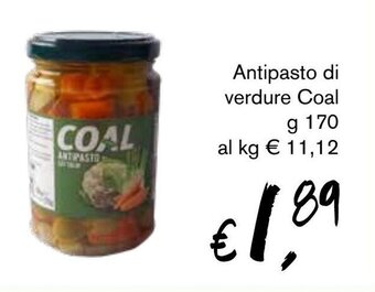 Supermercato Coal Antipasto di verdure Coal g 170 offerta