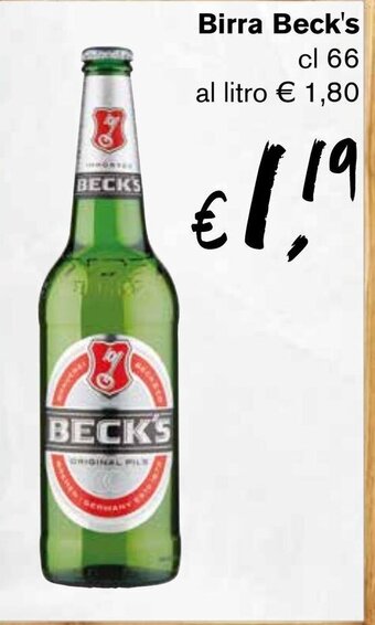 Supermercato Coal Birra Beck's cl 66 offerta