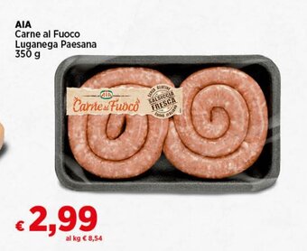 Coop Radenza AIA Carne al Fuoco Luganega Paesana 350 g offerta