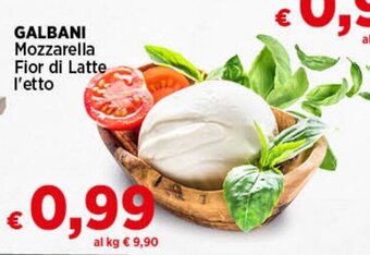 Coop Radenza GALBANI Mozzarella Fior di Latte offerta