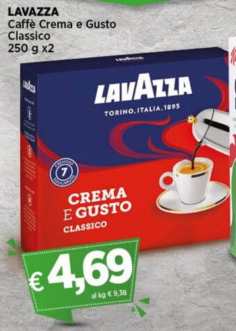 LAVAZZA Caffè Crema e Gusto Classico 250 g x2