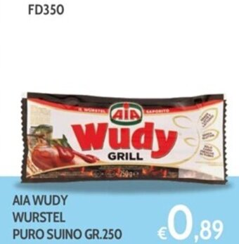 Italy Cash and Carry AIA WUDY WURSTEL PURO SUINO GR.250 offerta
