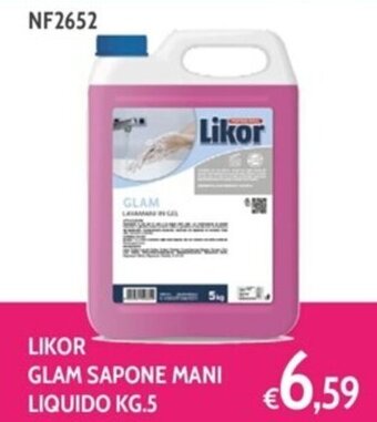 Italy Cash and Carry LIKOR GLAM SAPONE MANI LIQUIDO KG. 5 offerta