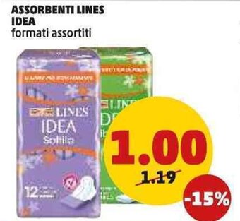 PENNY ASSORBENTI LINES IDEA formati assortiti offerta