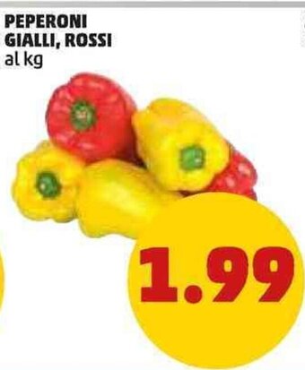 PENNY PEPERONI GIALLI, ROSSI al kg offerta