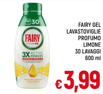 Famila Market FAIRY GEL LAVASTOVIGLIE PROFUMO LIMONE 30 LAVAGGI 600 ml offerta