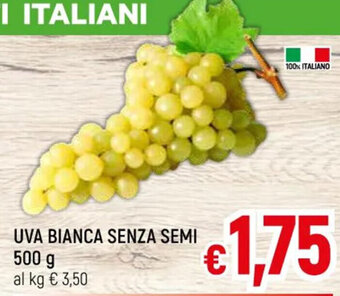 Famila Market UVA BIANCA SENZA SEMI 500 g offerta